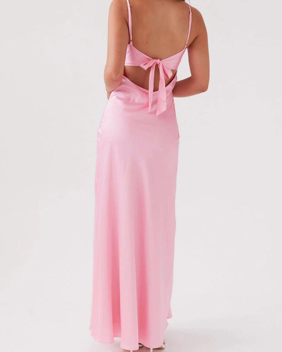 שמלת סאטן מקסי-Leanna