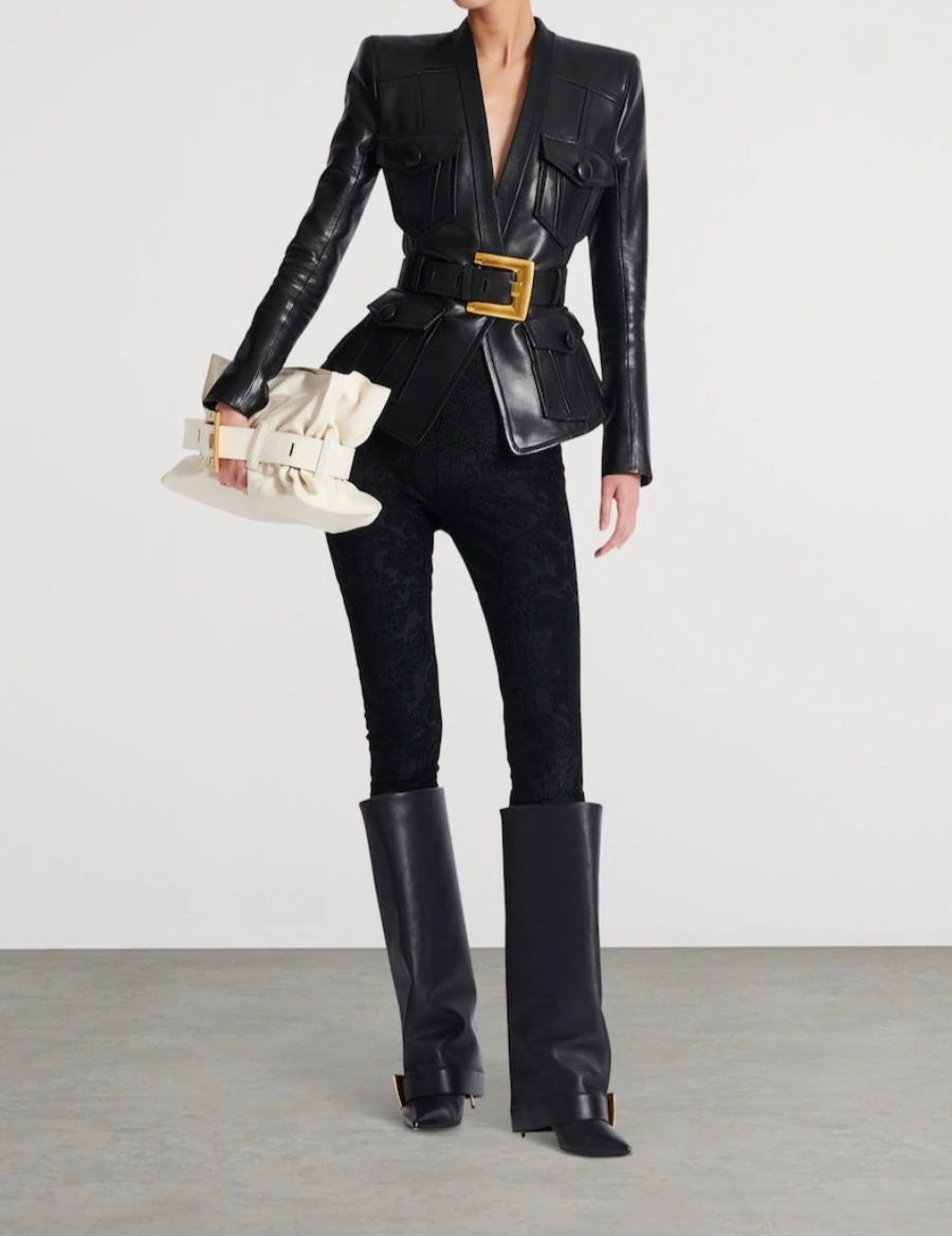 סדרת ROTEM – ז׳קט עור רטרו מחויט