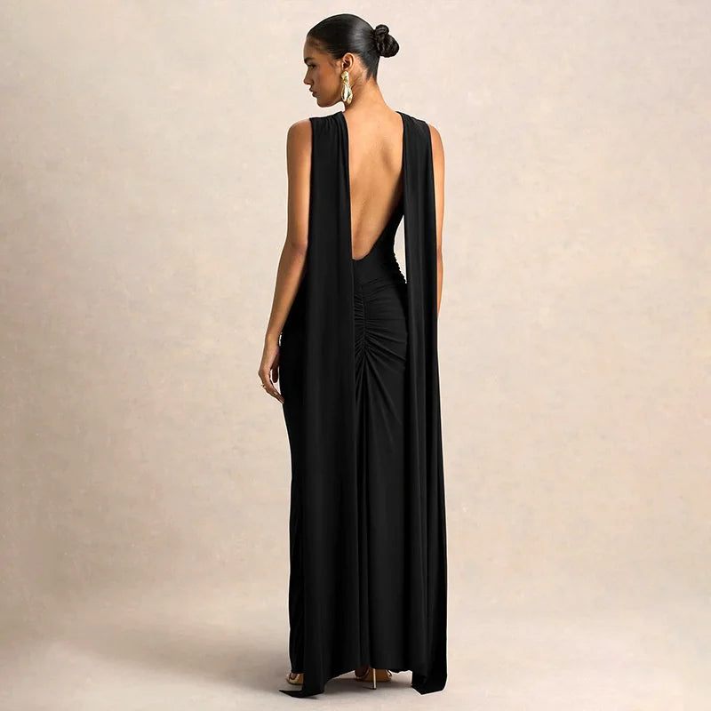 סדרת ROTEM – שמלת מקסי עם גב פתוח