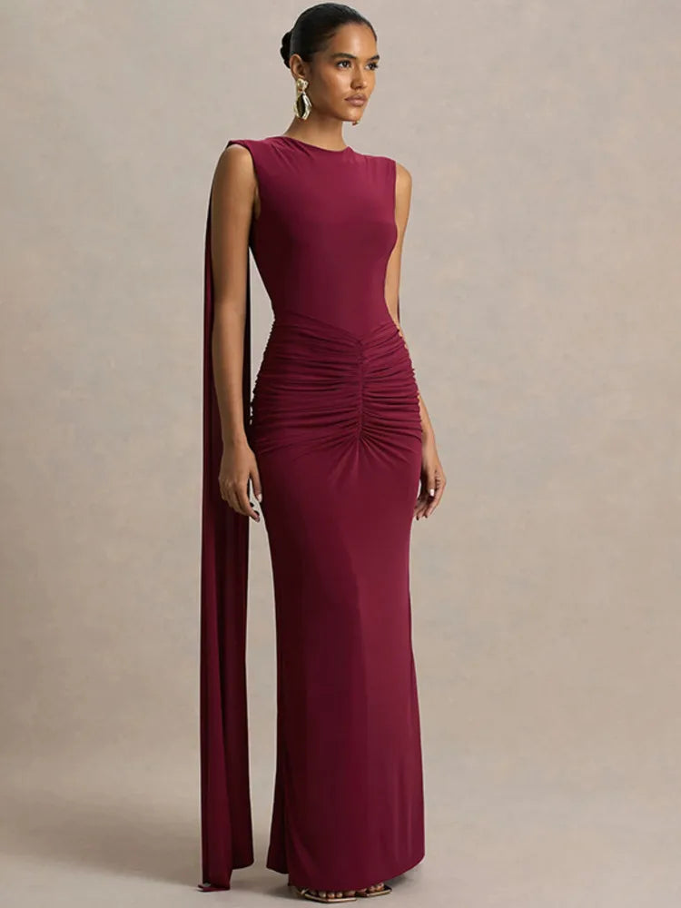 סדרת ROTEM – שמלת מקסי עם גב פתוח