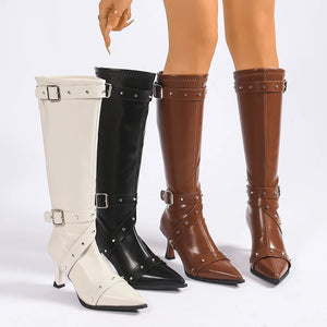 מגף עור סטילטו-ARDEN