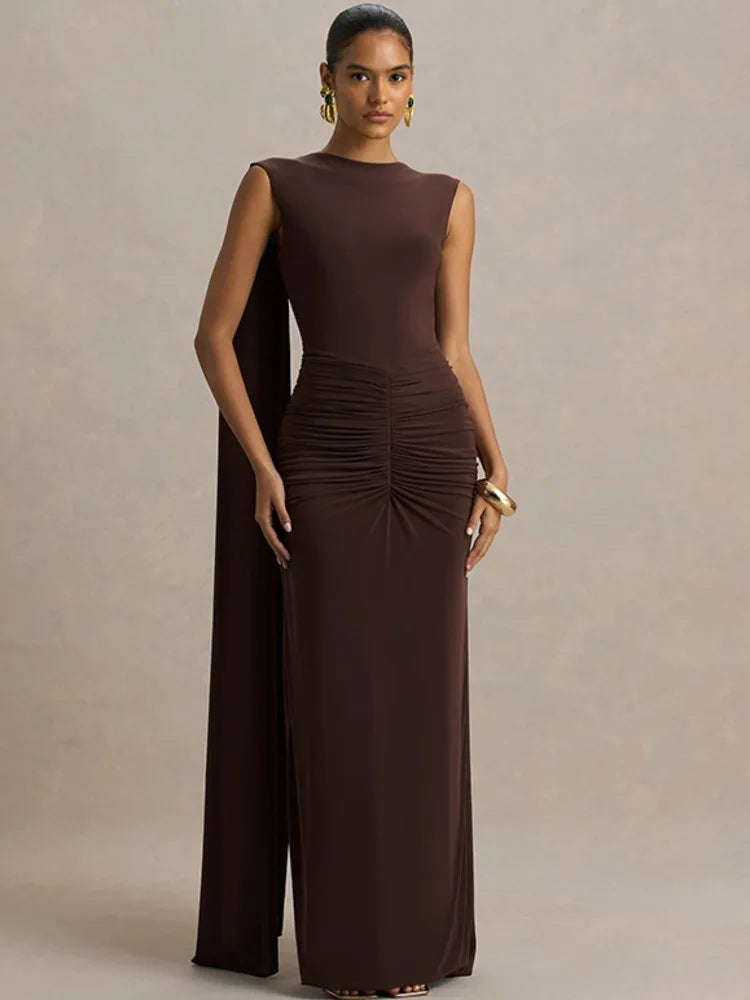 סדרת ROTEM – שמלת מקסי עם גב פתוח